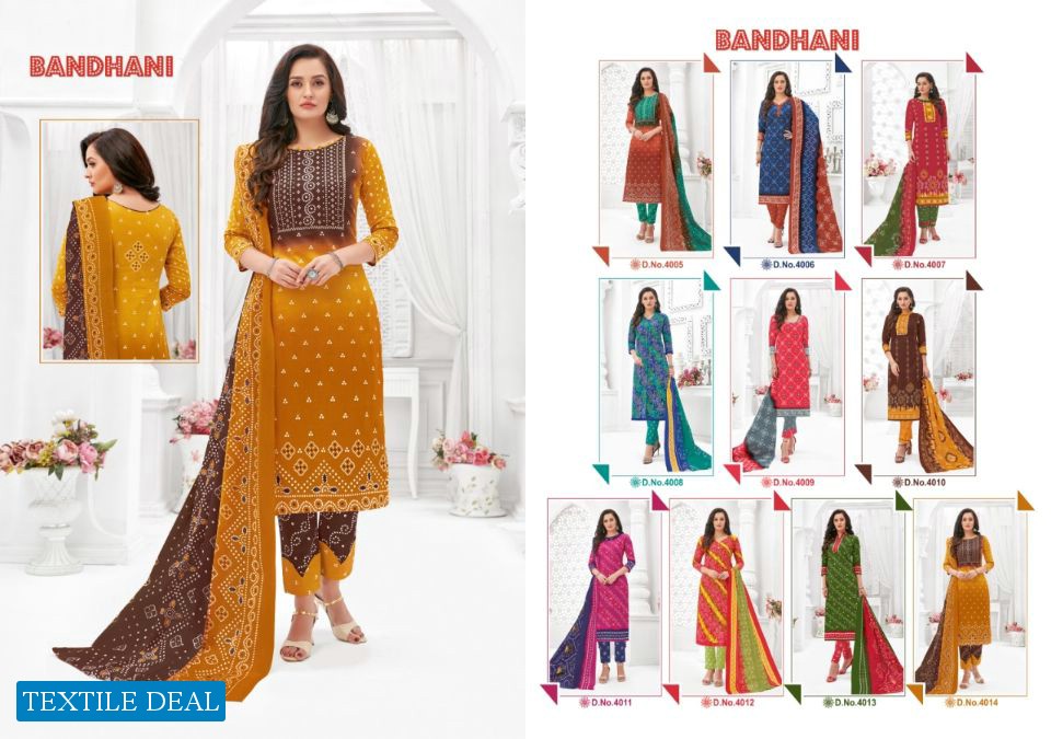 Ganesha Bandhani Vol-4 online Shopping Dress Material