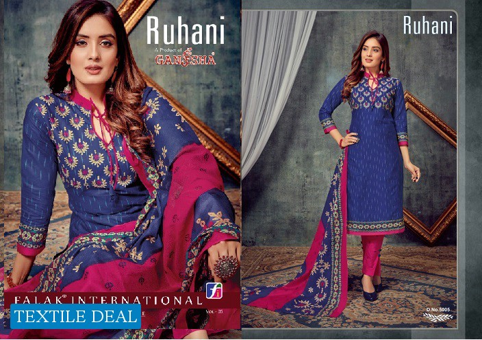 Ganesha Ruhaani Vol-5 Wholesaler Dress Material