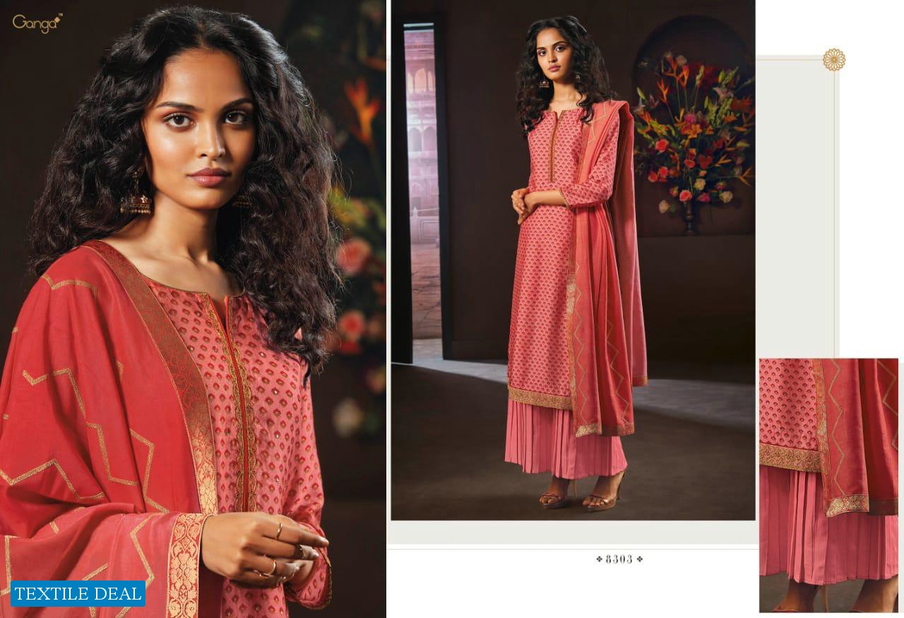 Ganga Avarana Pure Rassian Silk Designer Salwar Suits