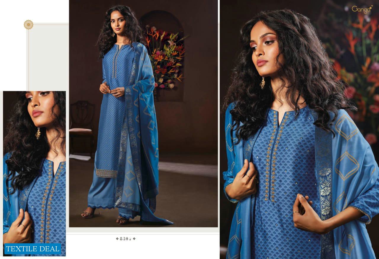 Ganga Avarana Pure Rassian Silk Designer Salwar Suits