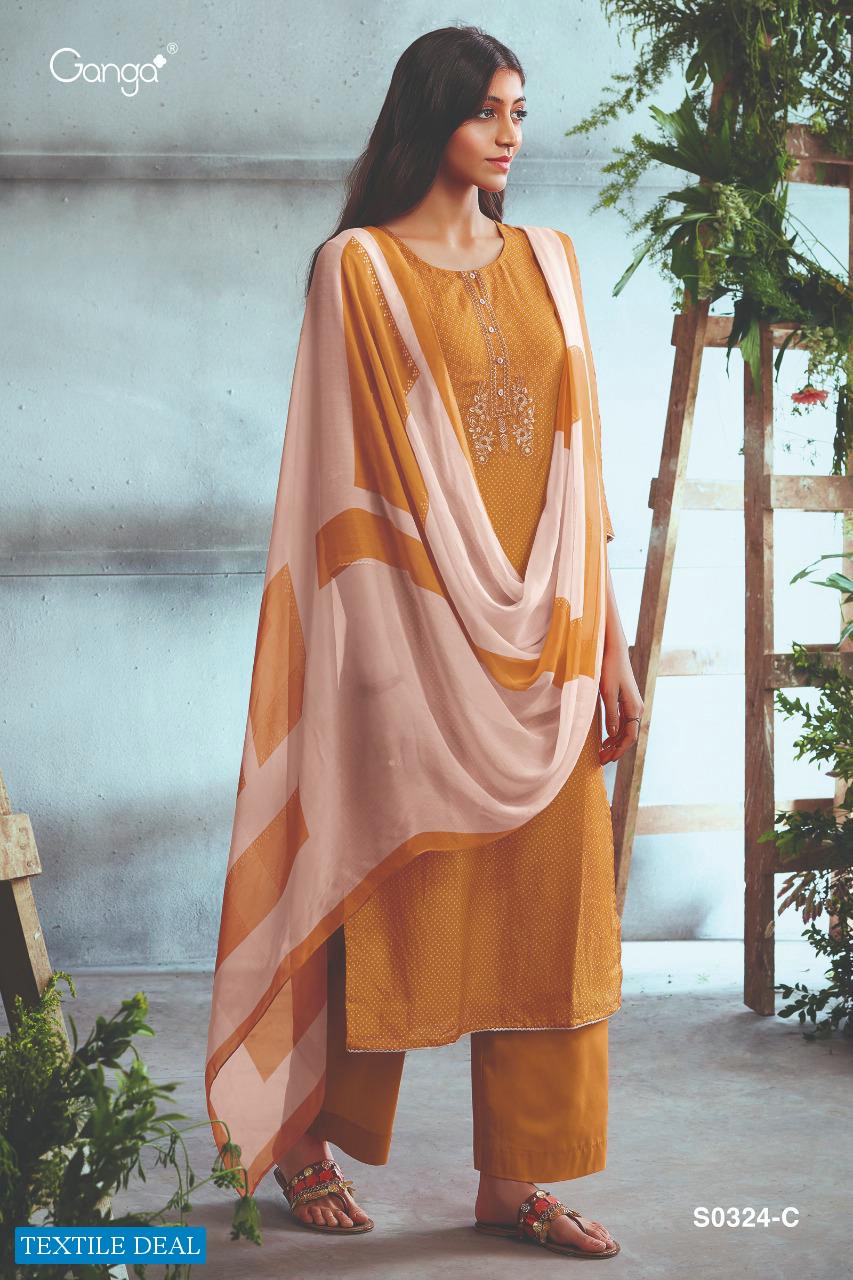 Ganga Chasni S0324 Wholesale Casual Salwar Suits