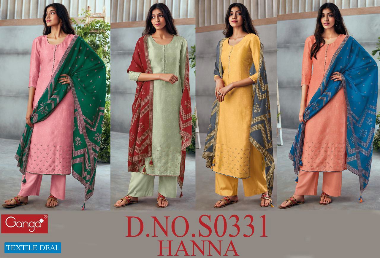 Ganga Hanna S0331 Wholesale Straight Salwar Kameez