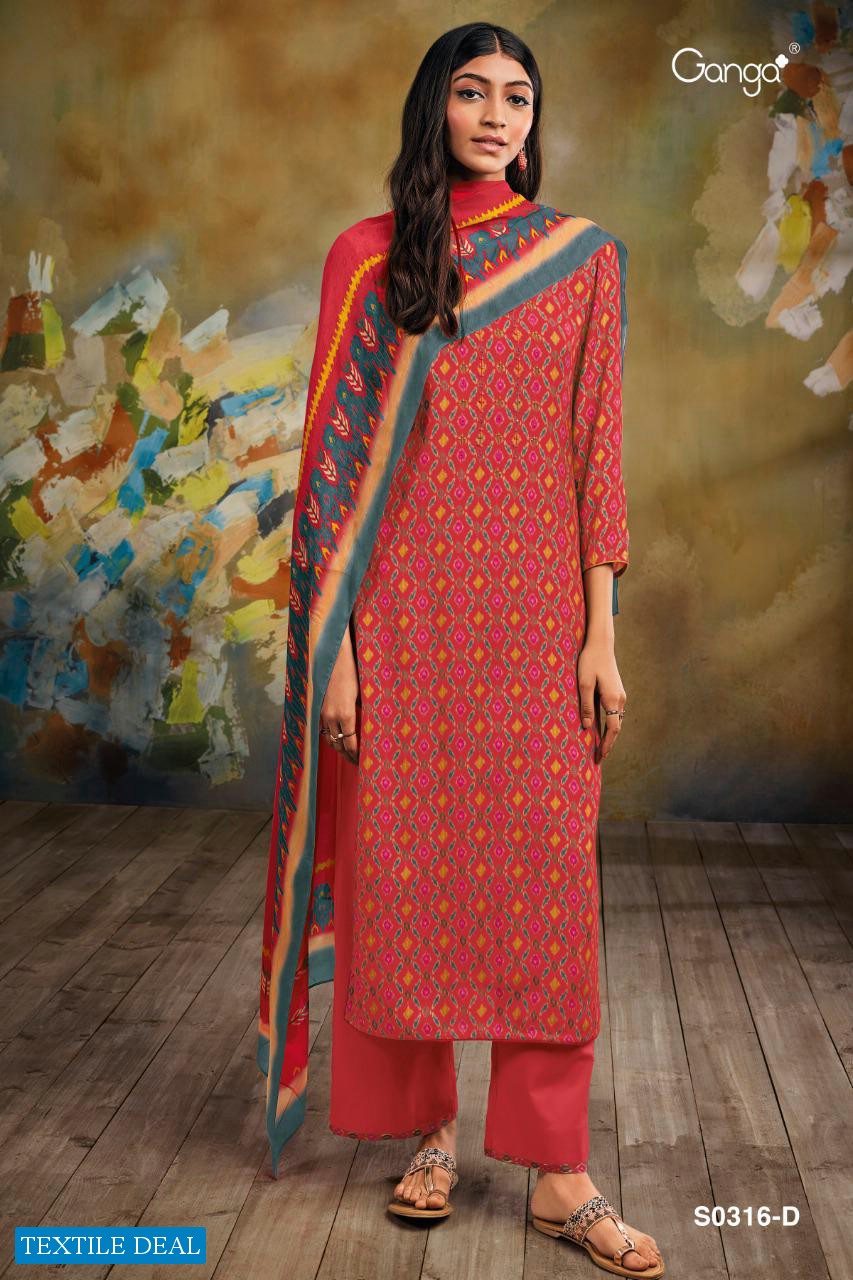 Ganga Mahonia S0316 Wholesale Casual Salwar Kameez