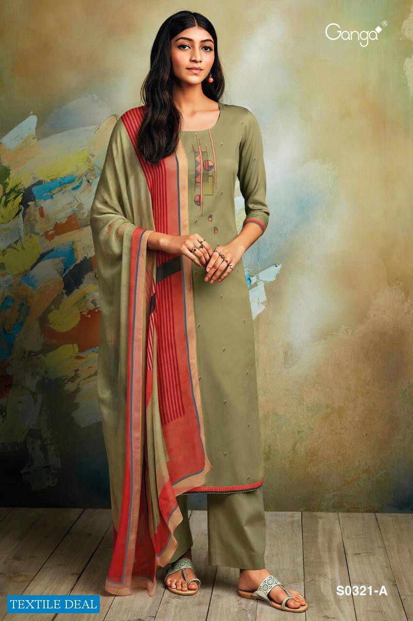 Ganga Misty S0321 Wholesale Silky Cotton Salwar Kameez