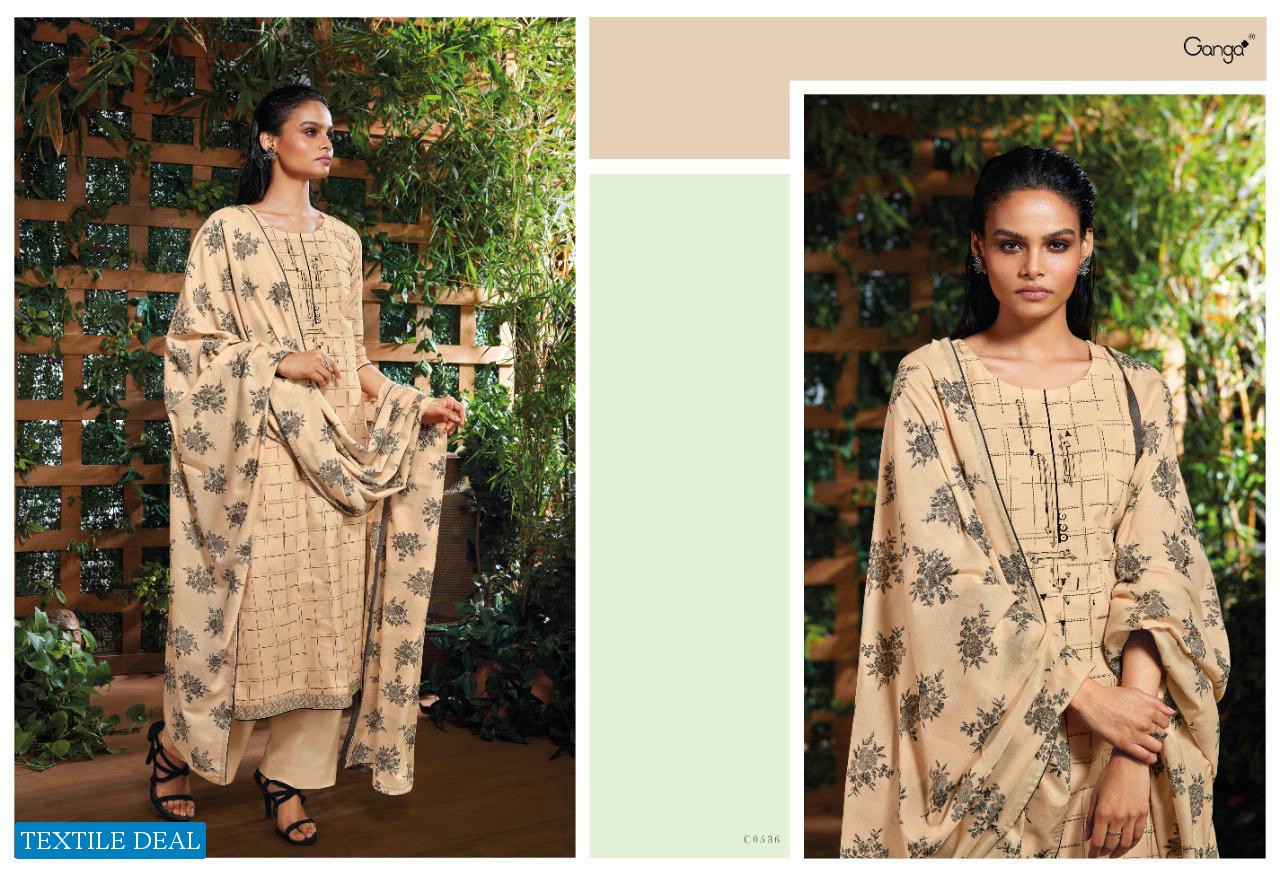 Ganga Mokosh Wholesale Superior Cotton Printed Dress Material