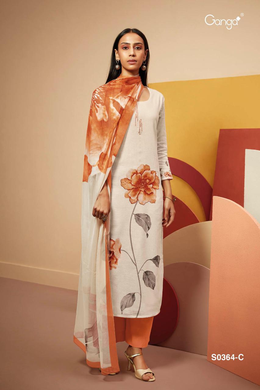 Ganga Twila S0364 Wholesale Pure Cotton Dress Material