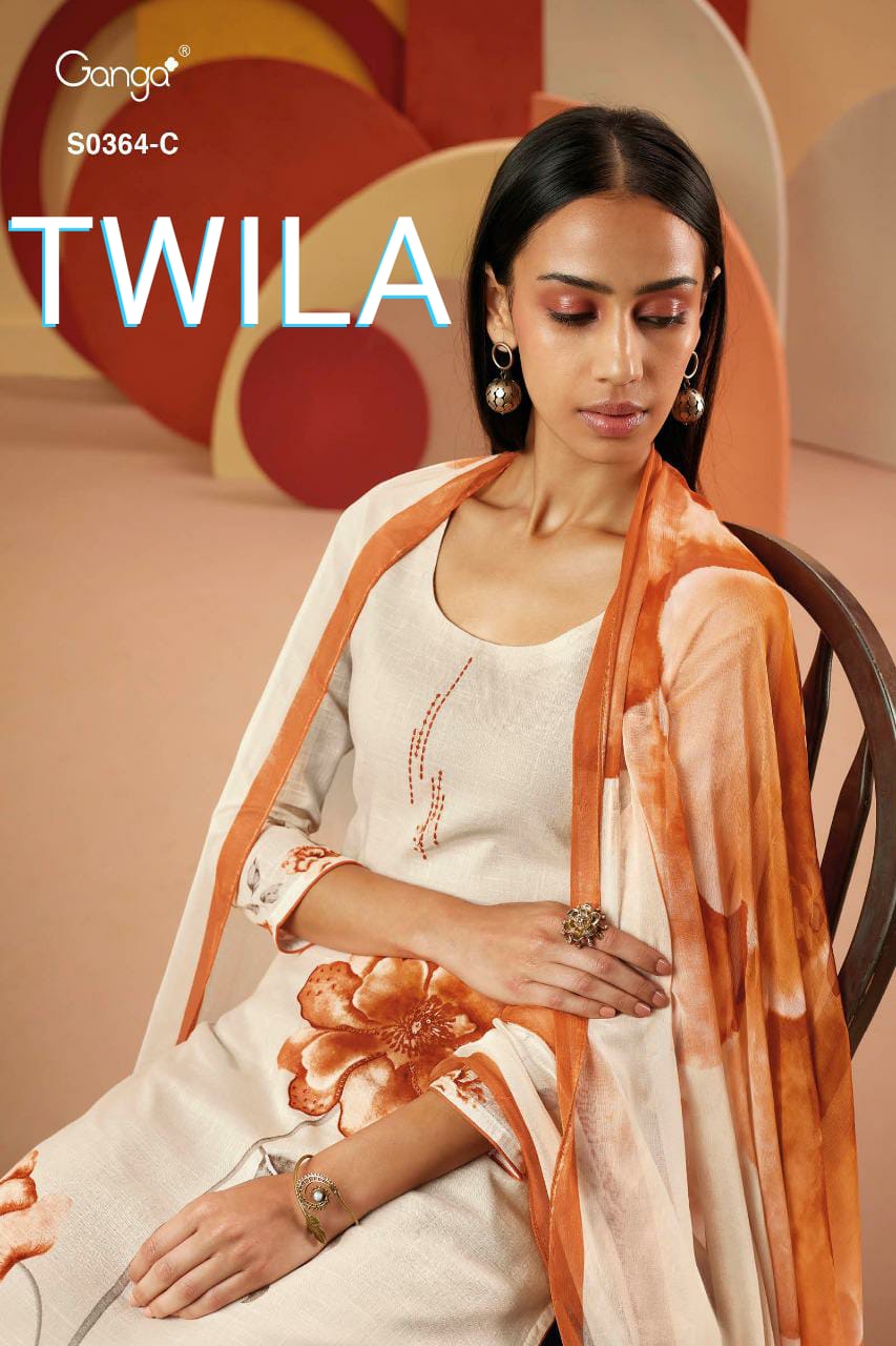 Ganga Twila S0364 Wholesale Pure Cotton Dress Material