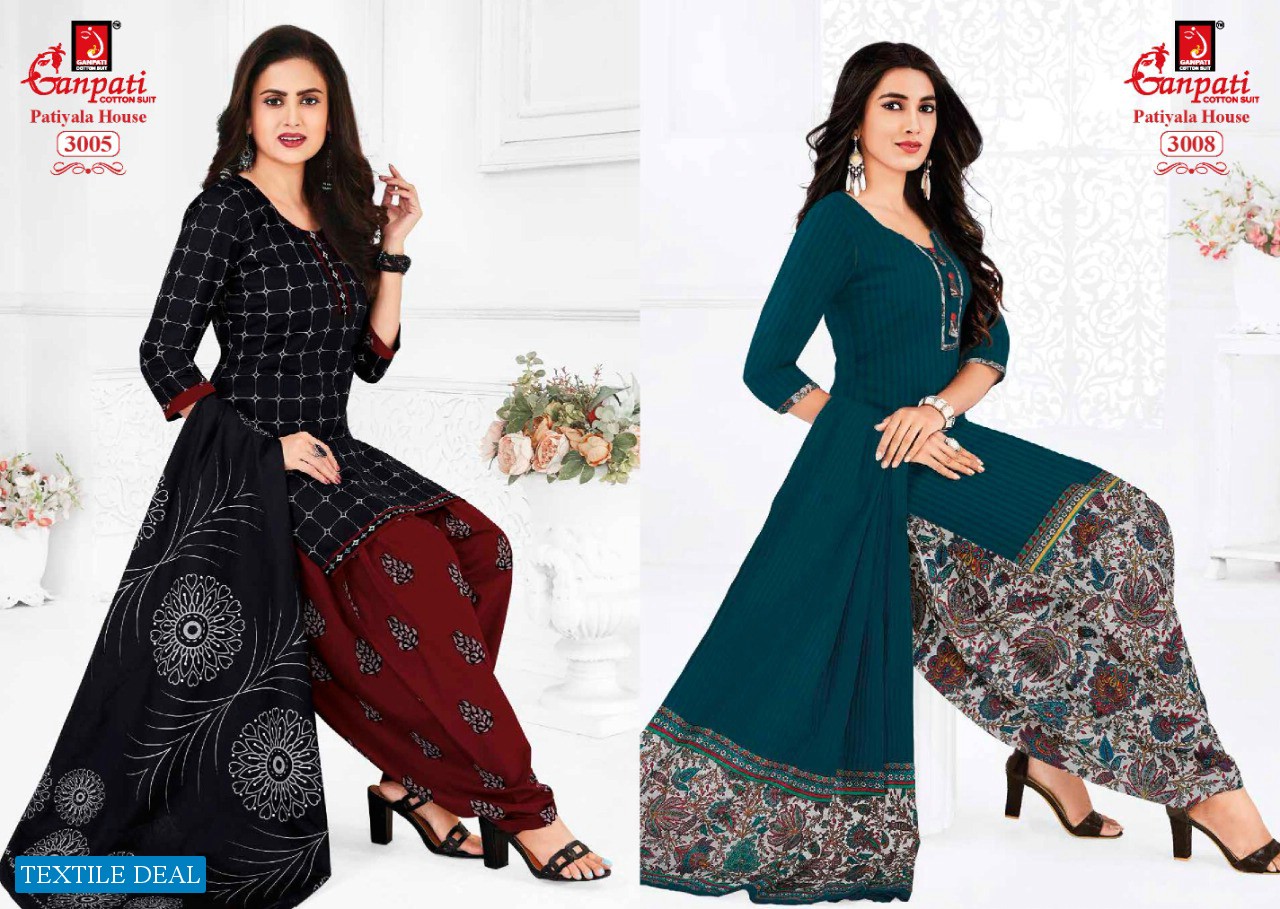 Ganpati Patiyala House Vol-8 Wholesale Printed Dress Material