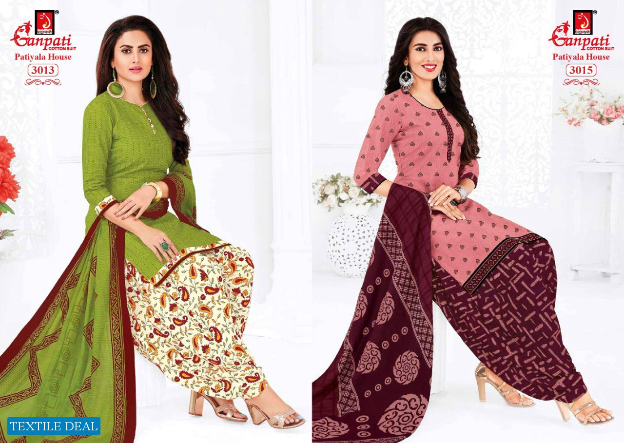Ganpati Patiyala House Vol-8 Wholesale Printed Dress Material