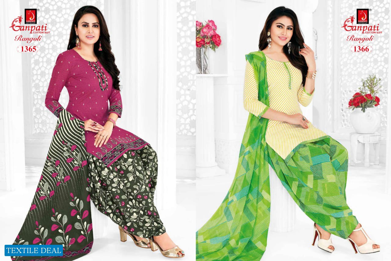 Ganpati Rangoli Vol-13 Wholesale Shopping printed Dress Material