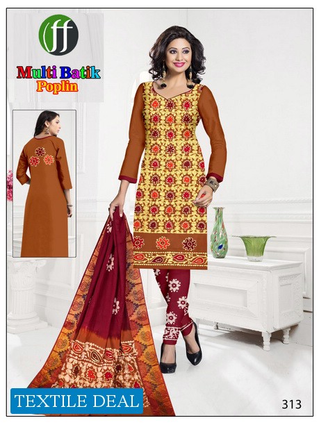 Girach Poplin Multi Batik Wholesale Batik Dress Material