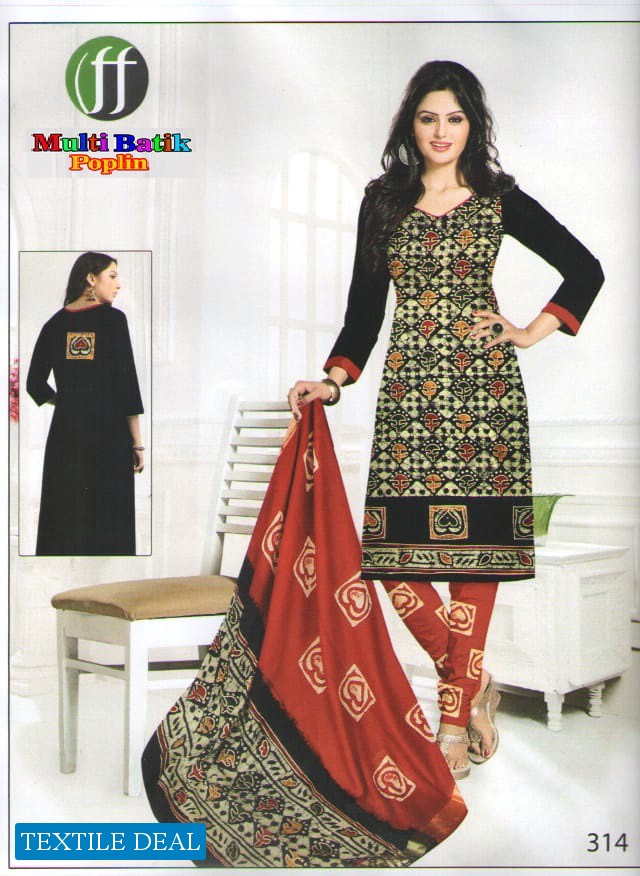 Girach Poplin Multi Batik Wholesale Batik Dress Material