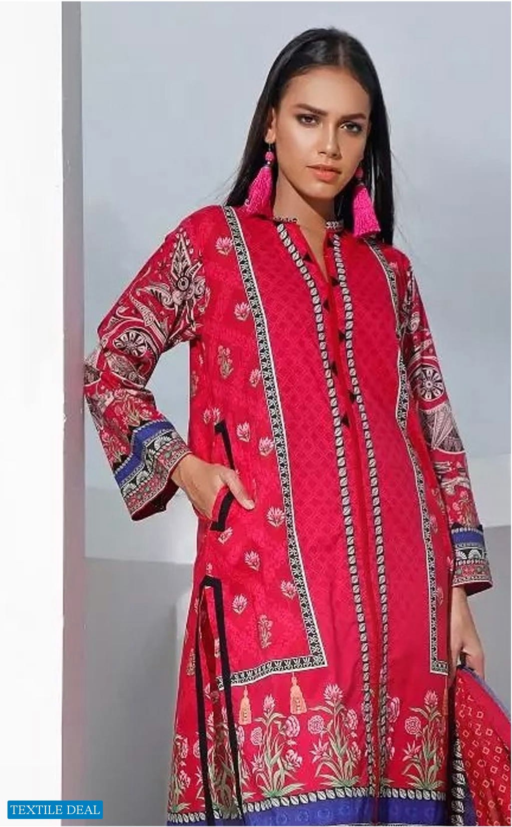 Gul Ahmed First Volume Of 2021 Wholesale Lawn Pakistani Dress