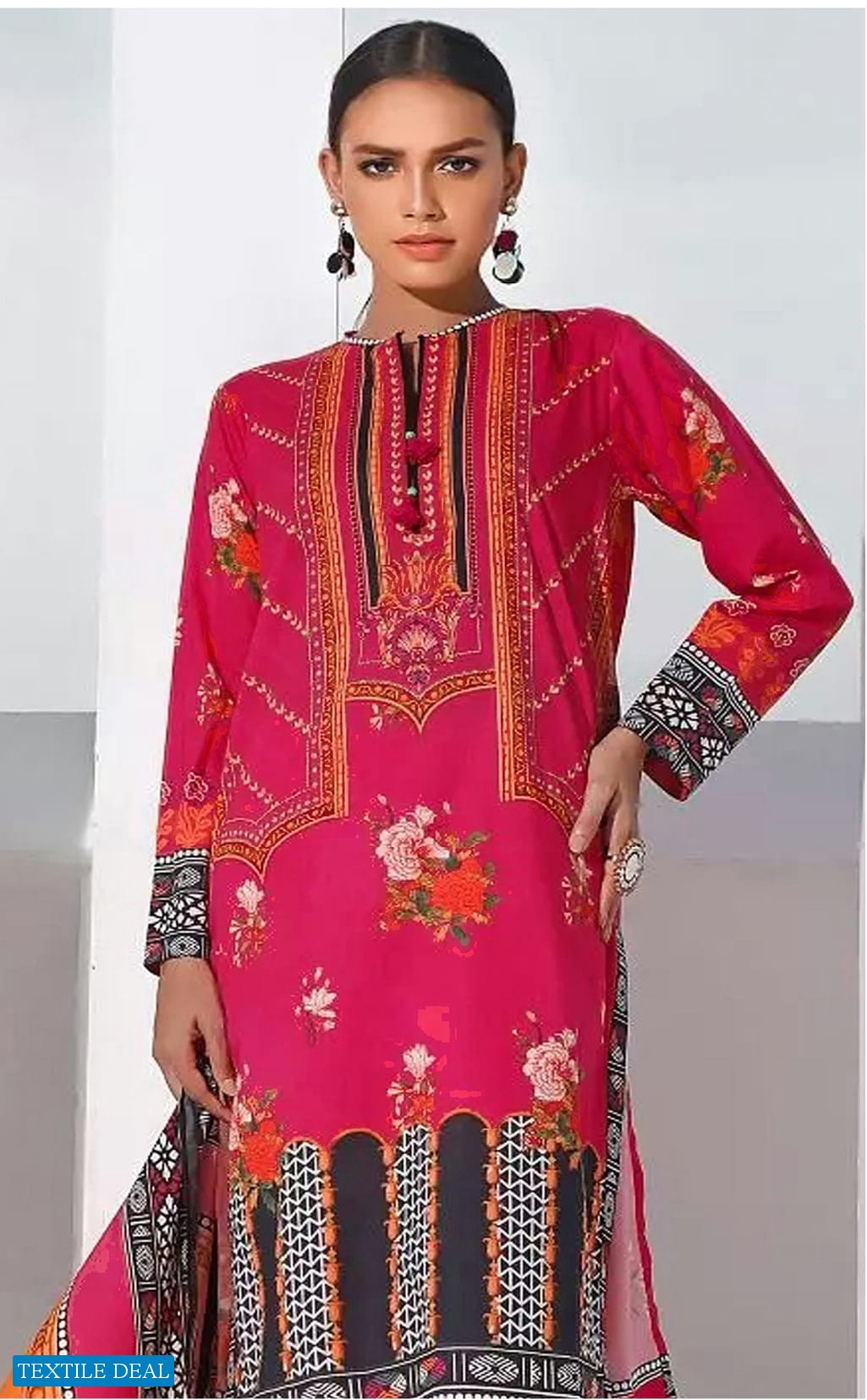 Gul Ahmed First Volume Of 2021 Wholesale Lawn Pakistani Dress