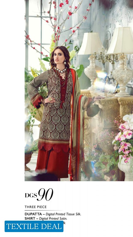 Gul Ahmed Lamis Digital Satin Collection Wholesale pakistani Catalog