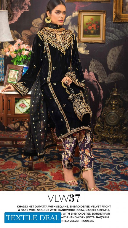 Gul Ahmed Noor-e-Chashm Wholesale Luxury Velvet Collection Catalog