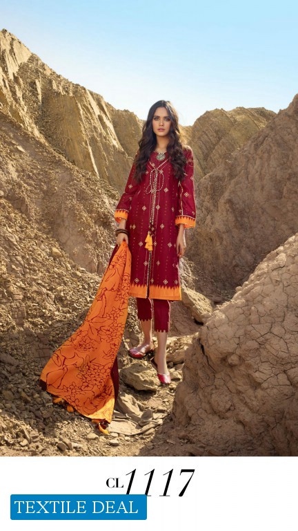 Gul Ahmed Roselene Unstitched Lawn Pakistani Suits
