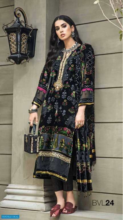 Gul Ahmed Velvet From The Colors Winter Set Wholesale Branded Pakistani Suits