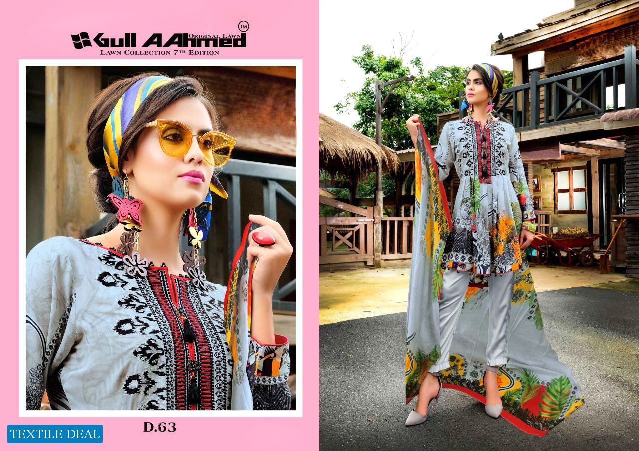 Gul Ahmed Vol-7 Wholesale Lawn Dress Material
