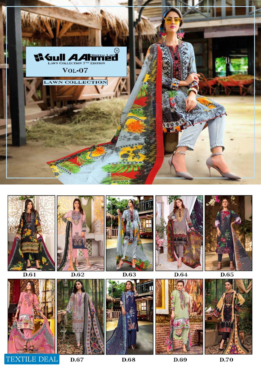 Gul Ahmed Vol-7 Wholesale Lawn Dress Material