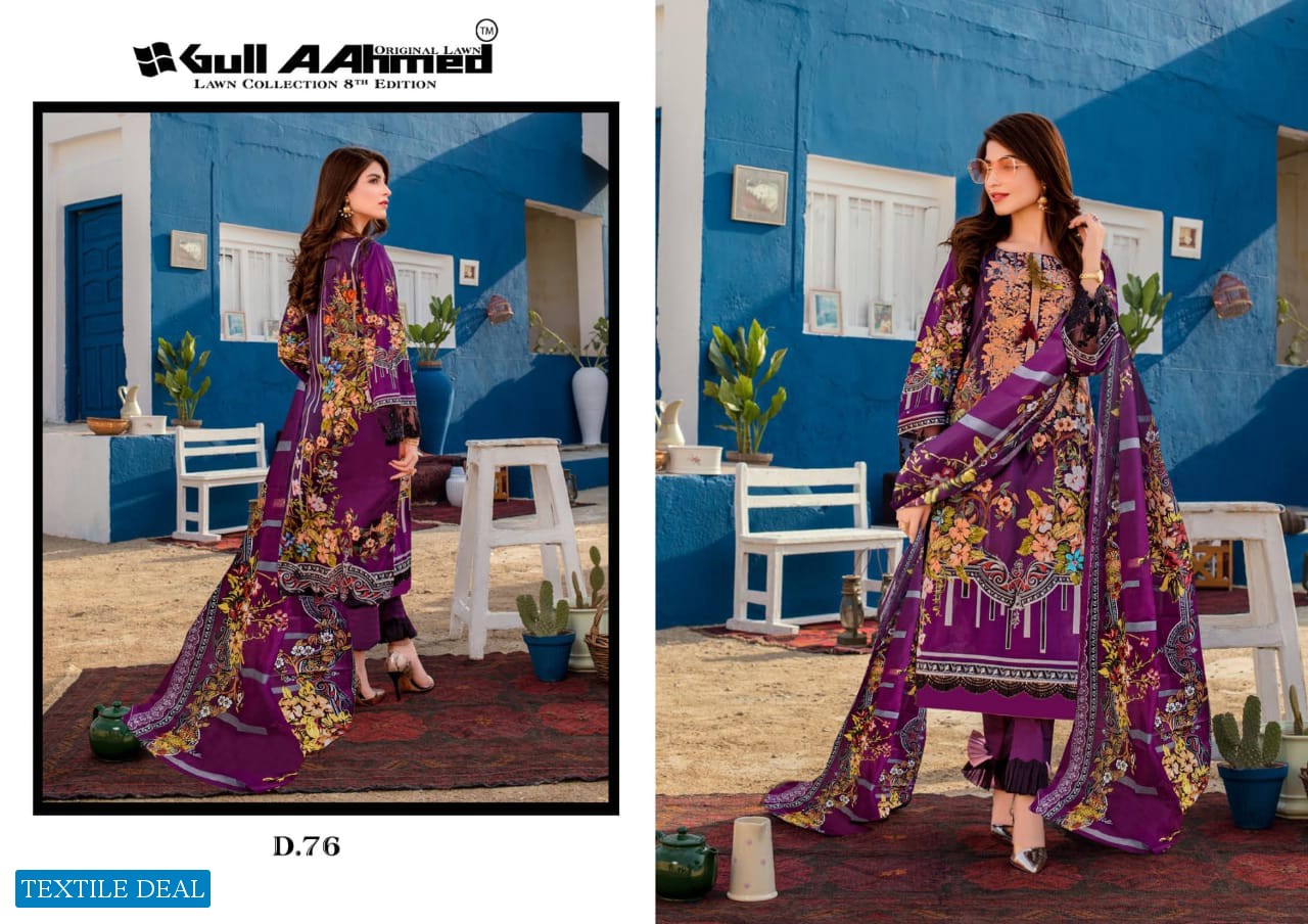 Gul Ahmed Vol-8 Wholesale Lawn Dress Material