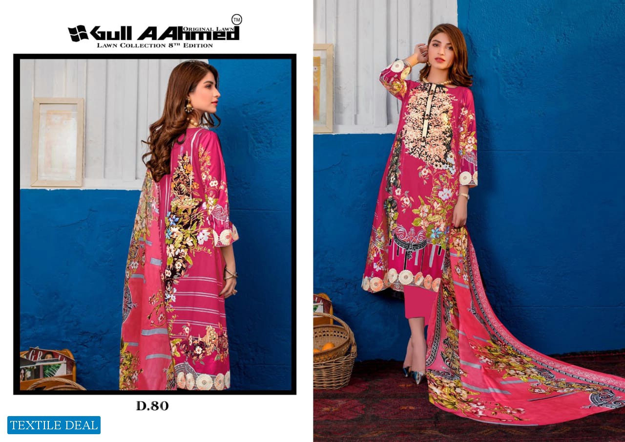 Gul Ahmed Vol-8 Wholesale Lawn Dress Material