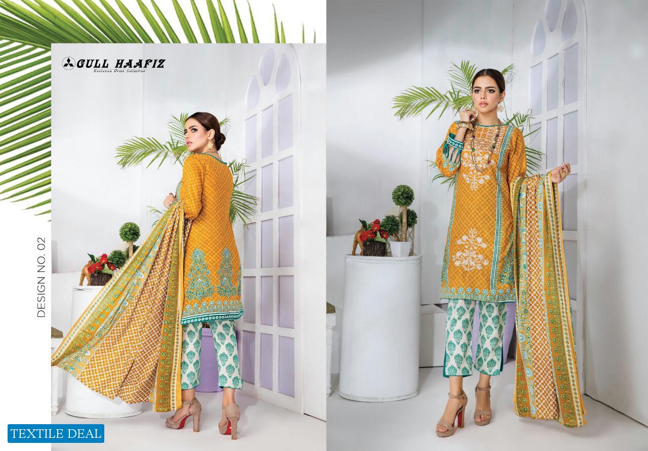 Gul Haafiz Wholesale Lawn printed Dress Material