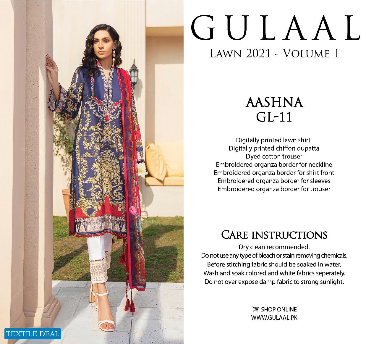 Gulaal Lawn 2021 Wholesale Lawn Embroidered Pakistani Dress