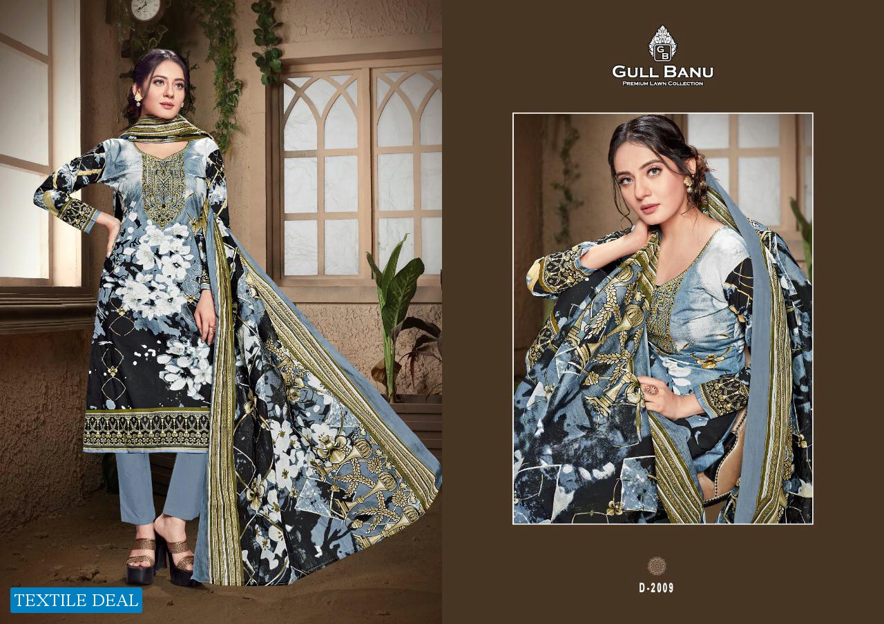 Gull Banu Vol-2 Wholesale Lawn Printed Dress Material