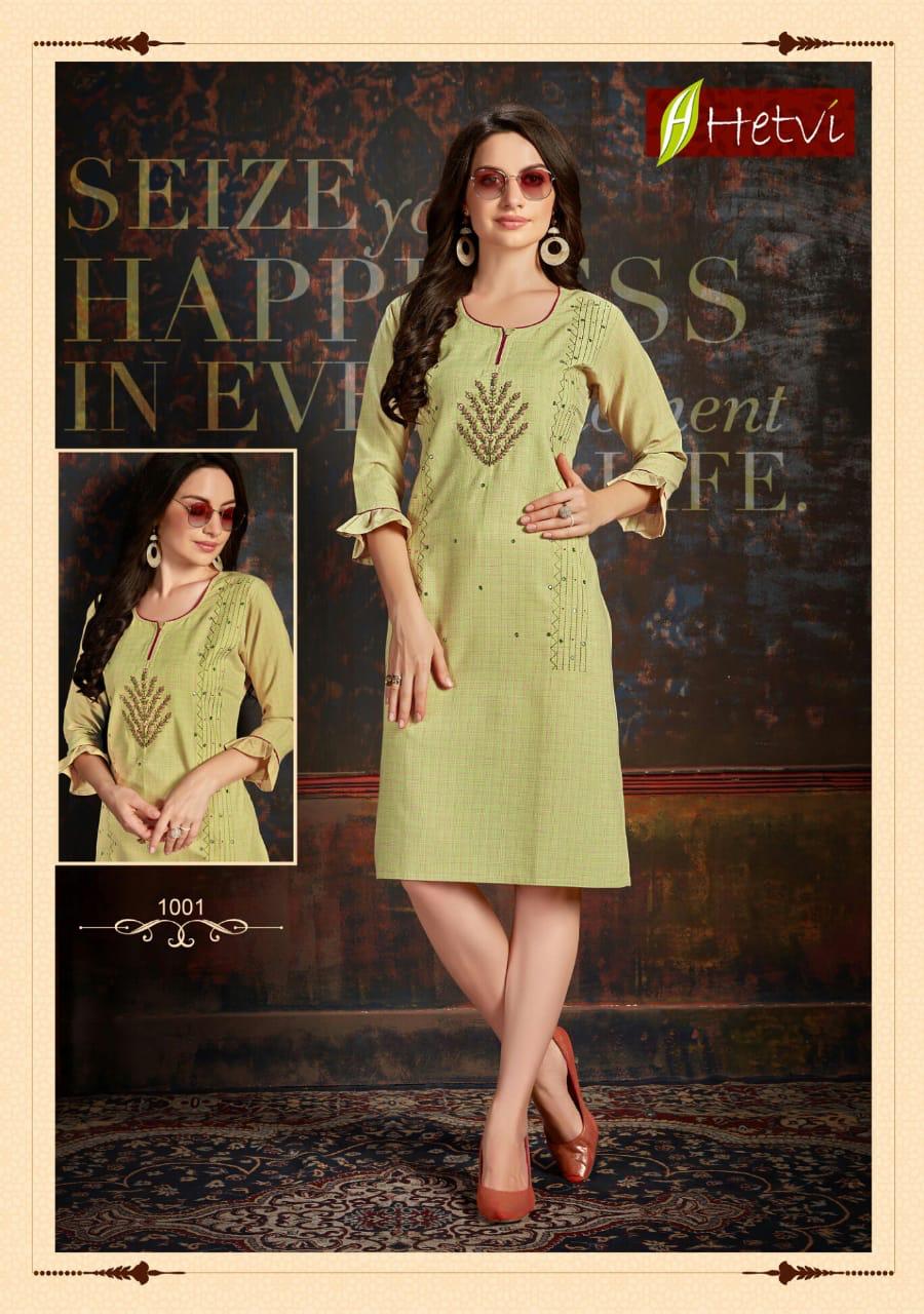 HETVI LAUNCH SUHANI BOMBAY RAYON EMBROIDERY WORK PRETTY LOOK KURTI EXPORTER