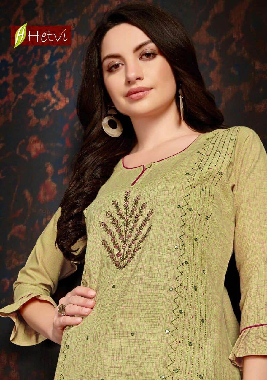HETVI LAUNCH SUHANI BOMBAY RAYON EMBROIDERY WORK PRETTY LOOK KURTI EXPORTER