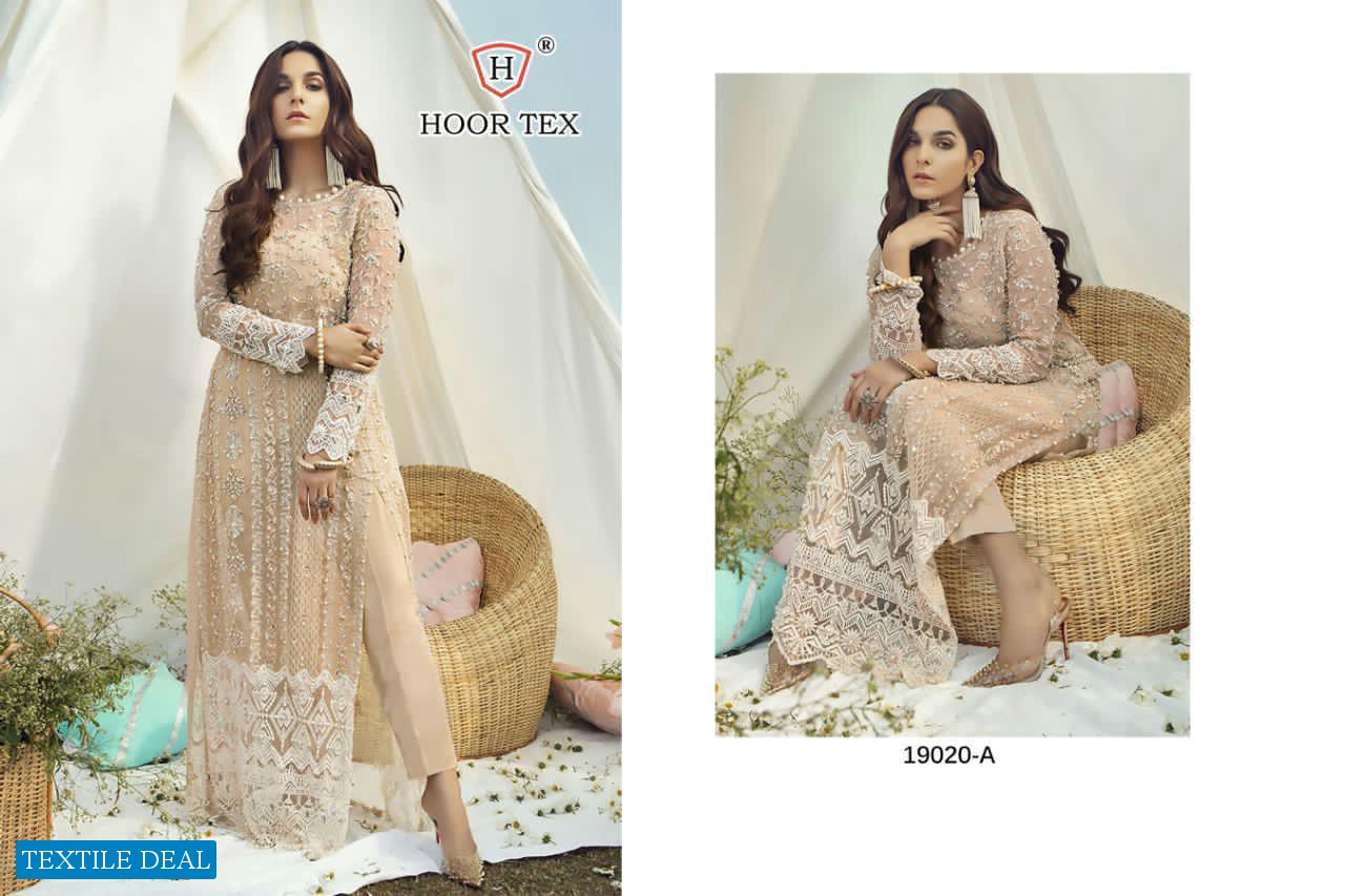 HOOR TEX 19020 COLOUR NET EMBROIDERY PAKISTANI BEST PRICE SALWAR KAMEEZ