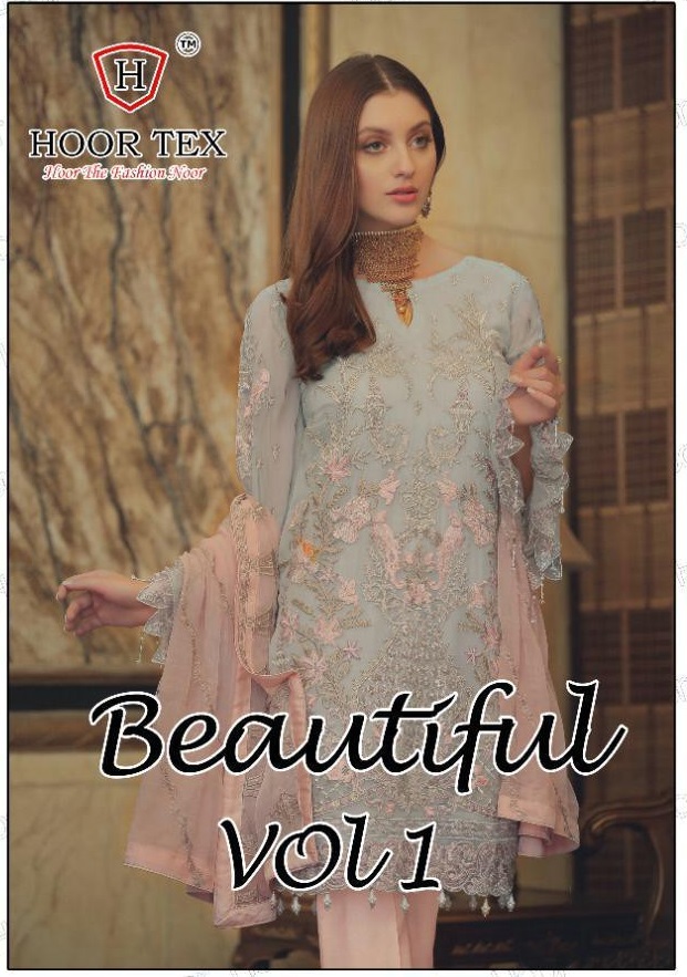 HOOR TEX BEAUTIFUL VOL 1 GEORGETTE WORK PAKISTANI SUITS COLLECTION