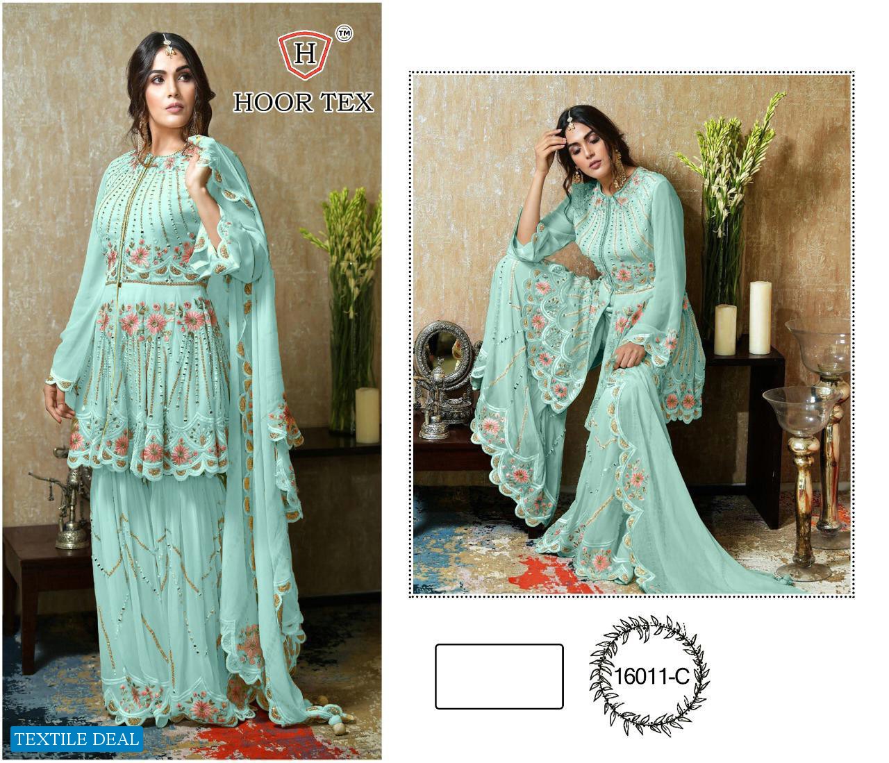 HOOR TEX NAFIZA COLOR GOLD VOL 15 GEORGETTE PAKISTANI SALWAR KAMEEZ