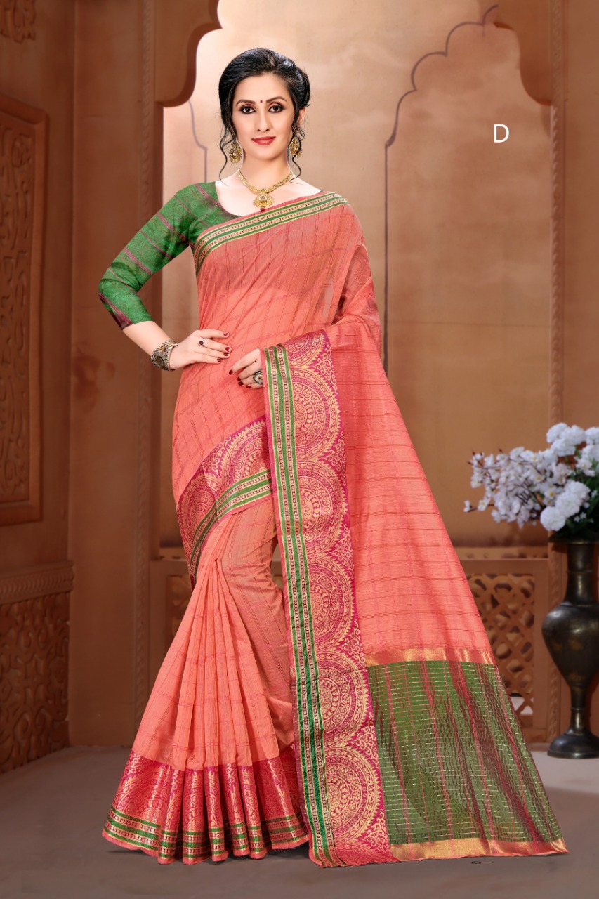 HOT LADY BY RANJNA SAREE SIFT COTTON CHECKS PATTERN EXCELLENT SAREE CATALOGS