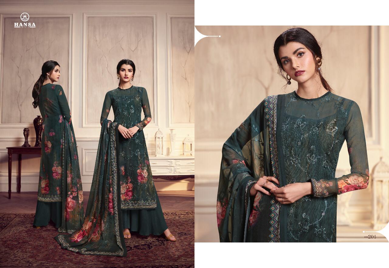 HANSA PRESENT HUSNA ARA MISTY GEORGETTE DIGITAL PRINT ARI WORK SALWAR SUIT