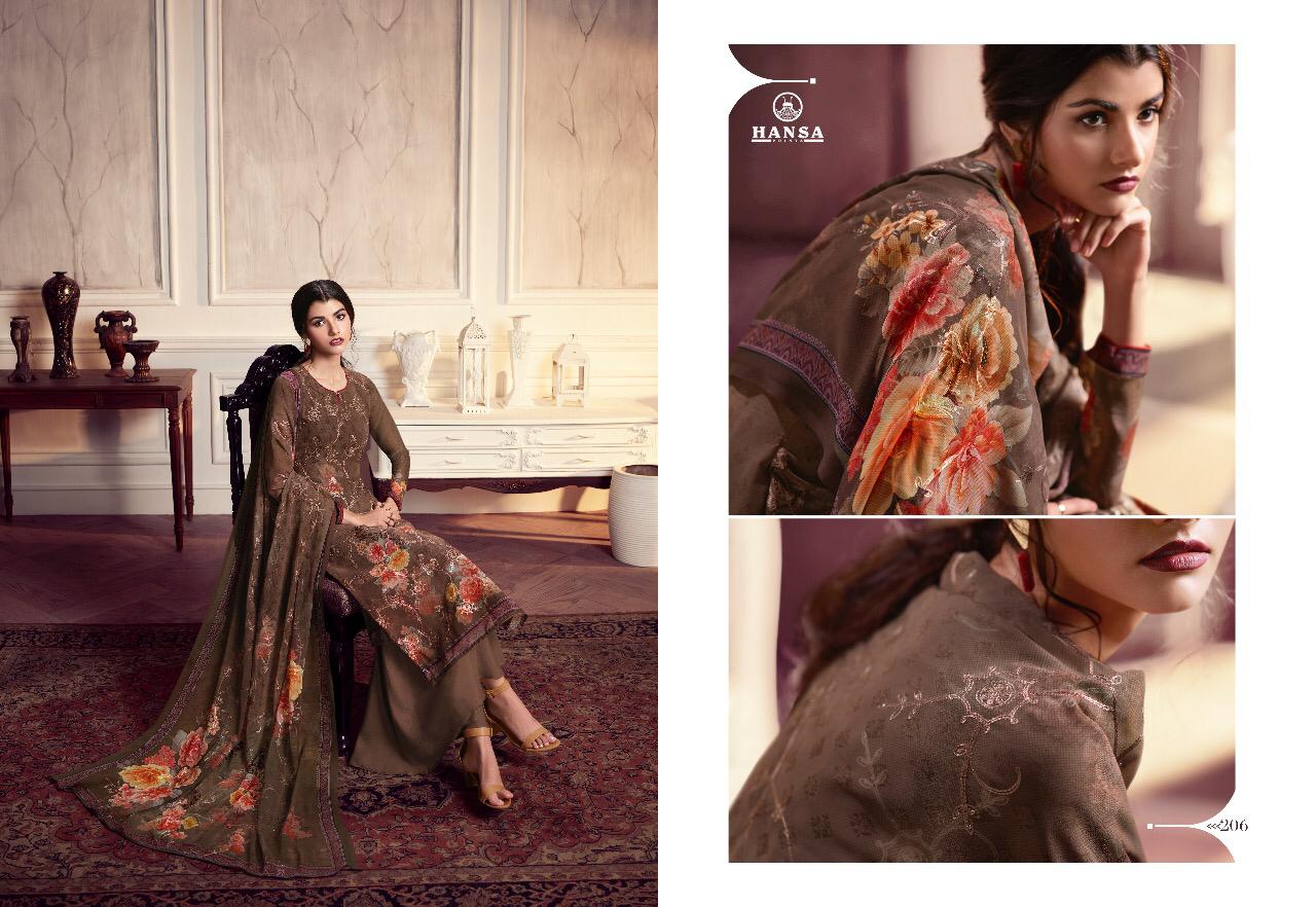 HANSA PRESENT HUSNA ARA MISTY GEORGETTE DIGITAL PRINT ARI WORK SALWAR SUIT