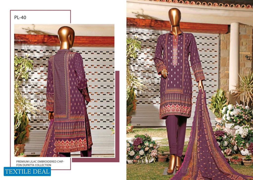 HZ Premium Lilac Lawn Collection 2021 Wholesale Pakistani Dress