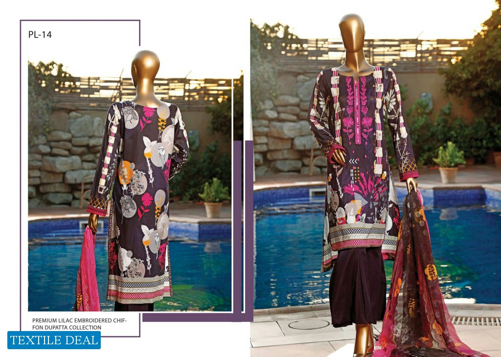 HZ Premium Lilac Lawn Collection 2021 Wholesale Pakistani Dress