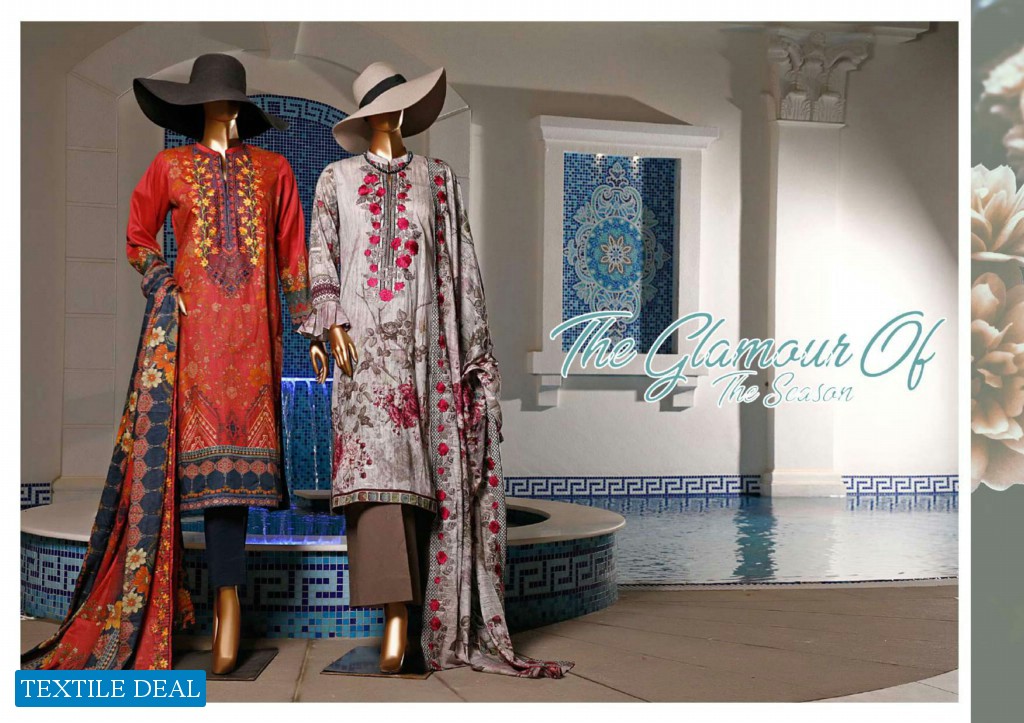 HZ Textile Premium Digital Embroidered Collection Wholesale branded Pakistani Salwar Suits