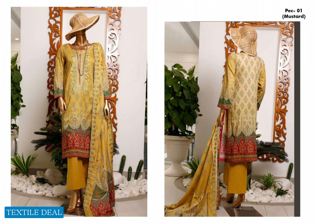 HZ Textile Premium Digital Embroidered Collection Wholesale branded Pakistani Salwar Suits