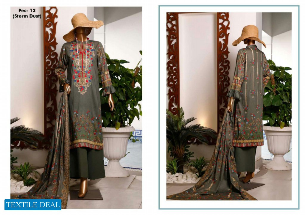 HZ Textile Premium Digital Embroidered Collection Wholesale branded Pakistani Salwar Suits