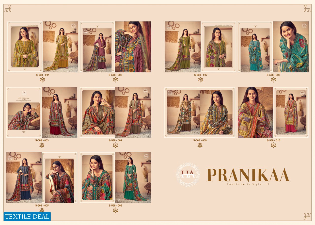 Harshit Pranikaa Wholesale Pure Wool Pashmina Winter Dress Material