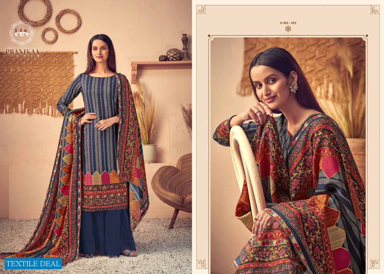 Harshit Pranikaa Wholesale Pure Wool Pashmina Winter Dress Material