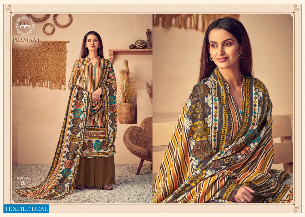Harshit Pranikaa Wholesale Pure Wool Pashmina Winter Dress Material