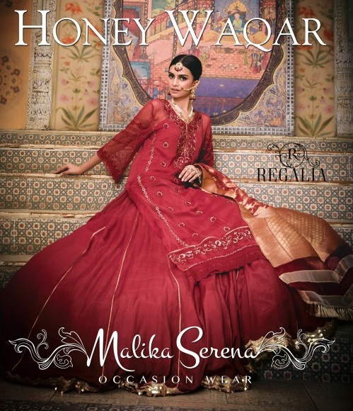 Honey Waqar Malika Serena Occasion Wear Chiffon Collection Wholesale Pakistani Dress