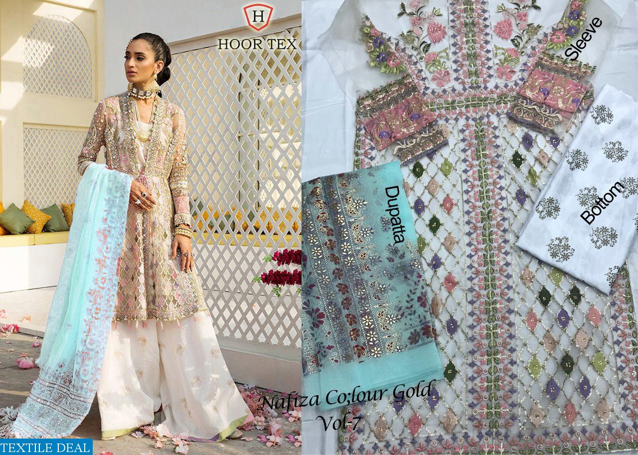 Hoor Tex Nafiza Colour Gold Vol-7 Pakistani Salwar Kameez