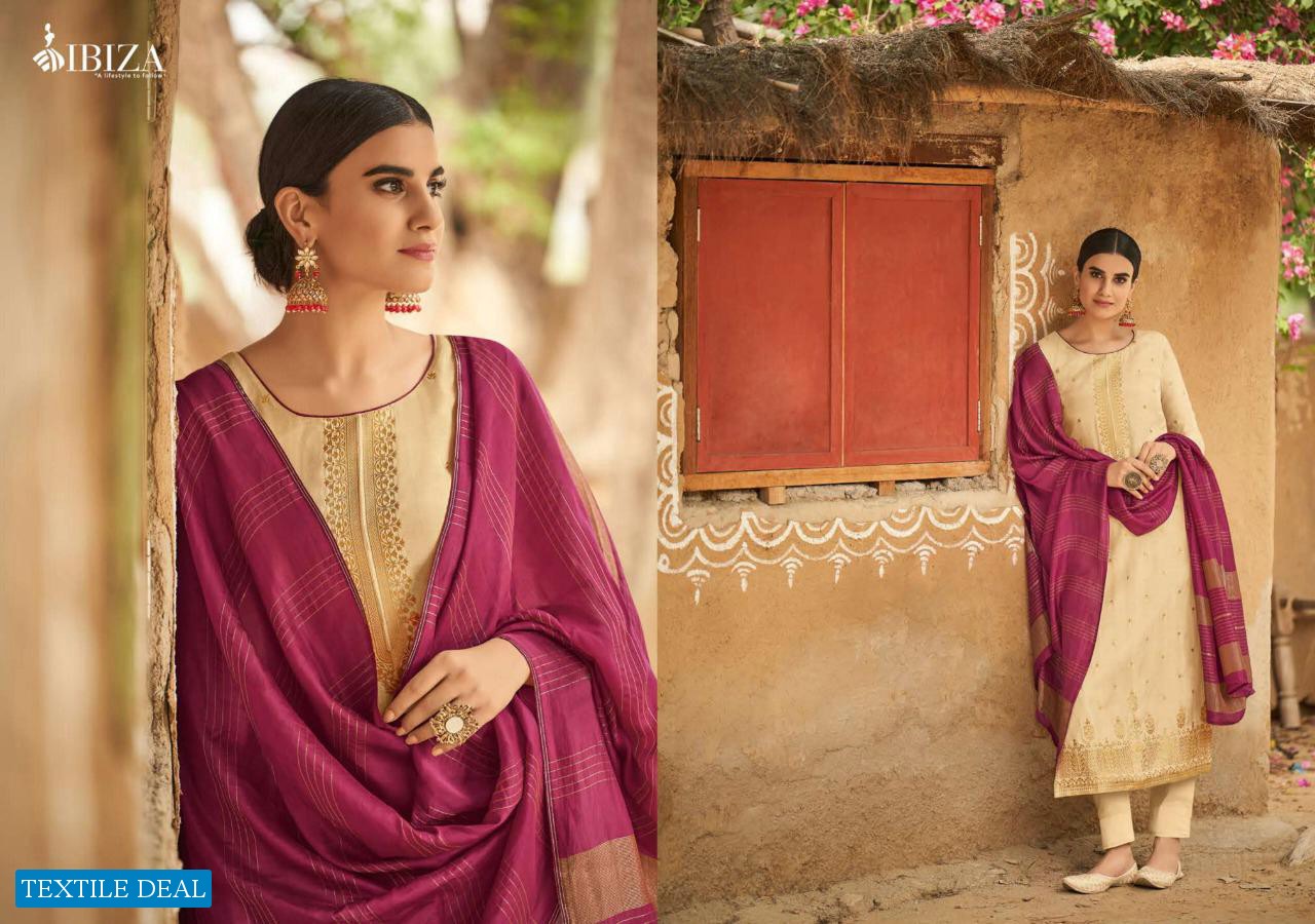 IBIZA LAUNCH BUNAI PURE SILK MINAKARI HEAVY DESIGNER STYLISH SALWAR SUITS WHOLESALER