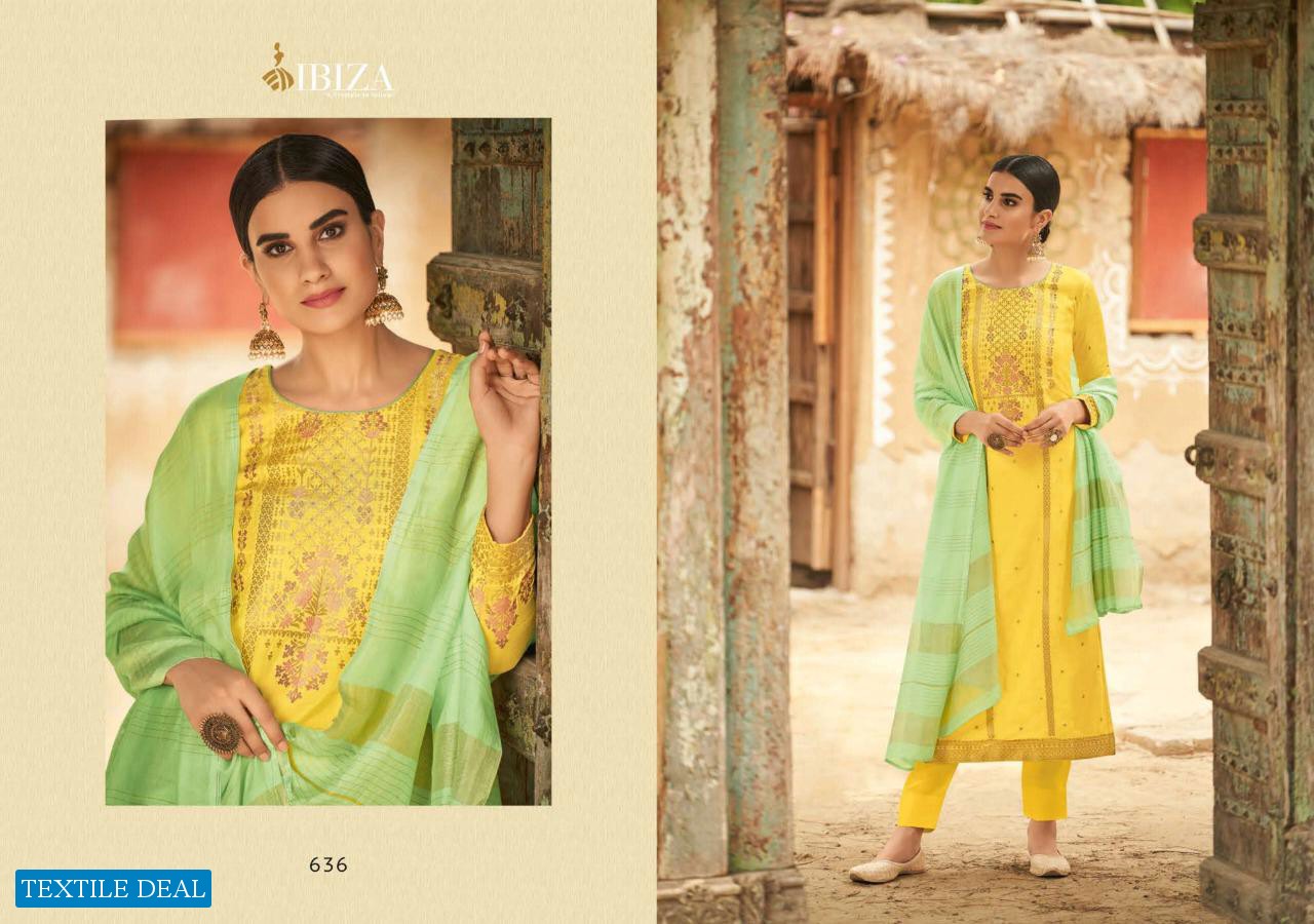 IBIZA LAUNCH BUNAI PURE SILK MINAKARI HEAVY DESIGNER STYLISH SALWAR SUITS WHOLESALER