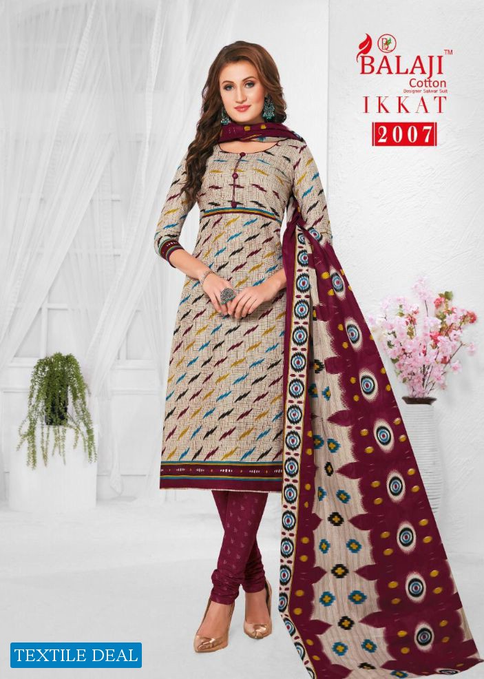 IKKAT VOL 2 BY BALAJI COTTON CASUAL WEAR DRESS MATERIALS WHOLESALER